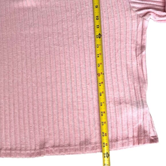 Pale Pink Sweater Women's Large Dusty Rose Velvety‎ Long Sleeve Romantic Winter - Picture 11 of 14